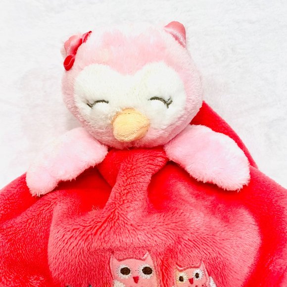 Baby Starters Mom & Me Lovey Security Blanket with Owl Satin Trim 14.5" Square - Picture 2 of 7